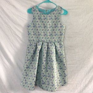 Blue and gold party dress